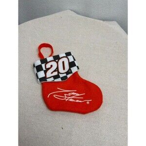 Tony Stewart #20 Nascar Mini Christmas Stocking Trevco Checkered Flag